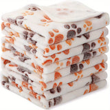 Couverture chaude et douce pour animaux de compagnie, motif empreinte de patte, pour chiens, chats et cochons d'Inde.