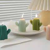 Rejuuv Cactus Shaped Scented Candle, Scented Candle For Wedding Holiday Decor, Handmade Soy Wax Aesthetic Candles For Women With Sage And Sea Salt Fragrance