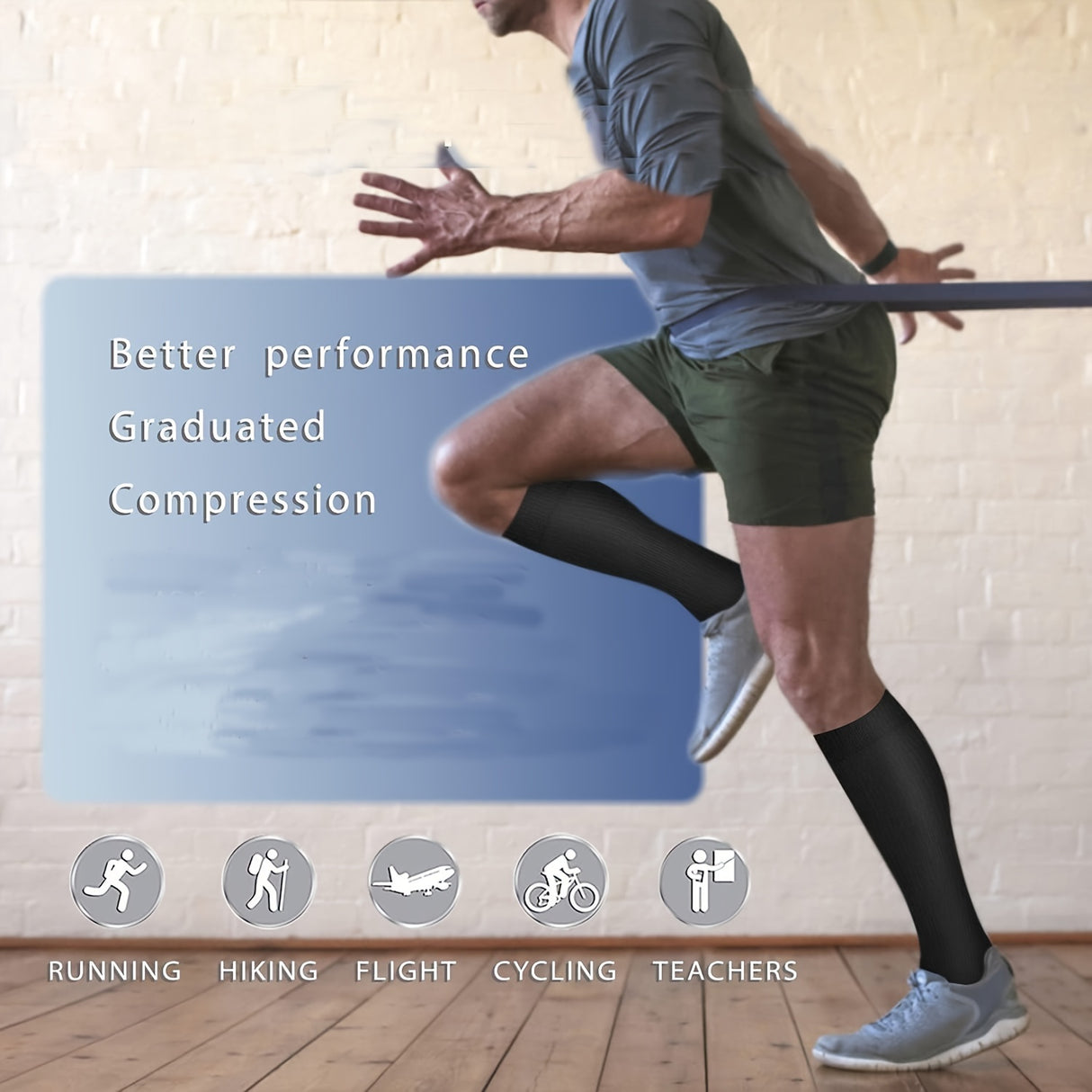 4 pares de calcetines de compresión de cobre - 20-30 mmHg - Refuerzo circulatorio para enfermeros y deportistas - Soporte mejorado, unisex, ideal para correr y andar en bicicleta