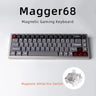 Magnetic White Porcelain Jade 68 Key Aluminum Tuo Keyboard - Lootquake