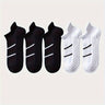 5 pares de calcetines deportivos profesionales para hombre, de verano, de malla fina, transpirables, absorbentes del sudor, antiolor, con protección para el talón y las orejas.