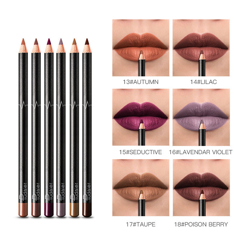 Waterproof Nude Lip Liner 36 Colors, Non-smudge