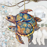 Coastal Decorations - Turtles Wooden Ornaments by G.Debrekht Coastal Holiday Decor - 8688192