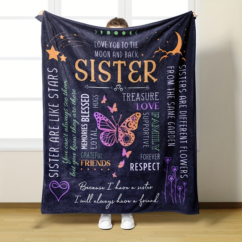 Manta de sobre cálida y supersuave, con impresión de alta definición, ideal como regalo para hermanas, de franela, ideal para la siesta en la oficina y con aire acondicionado.