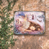 Arte mural de madera "Sueño invernal" de Josephine Wall - Decoración de fantasía - 852147-JW