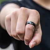 Diamond Faceted Engagement Ceramic Ring