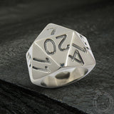 Dice 20 Stainless Steel Ring