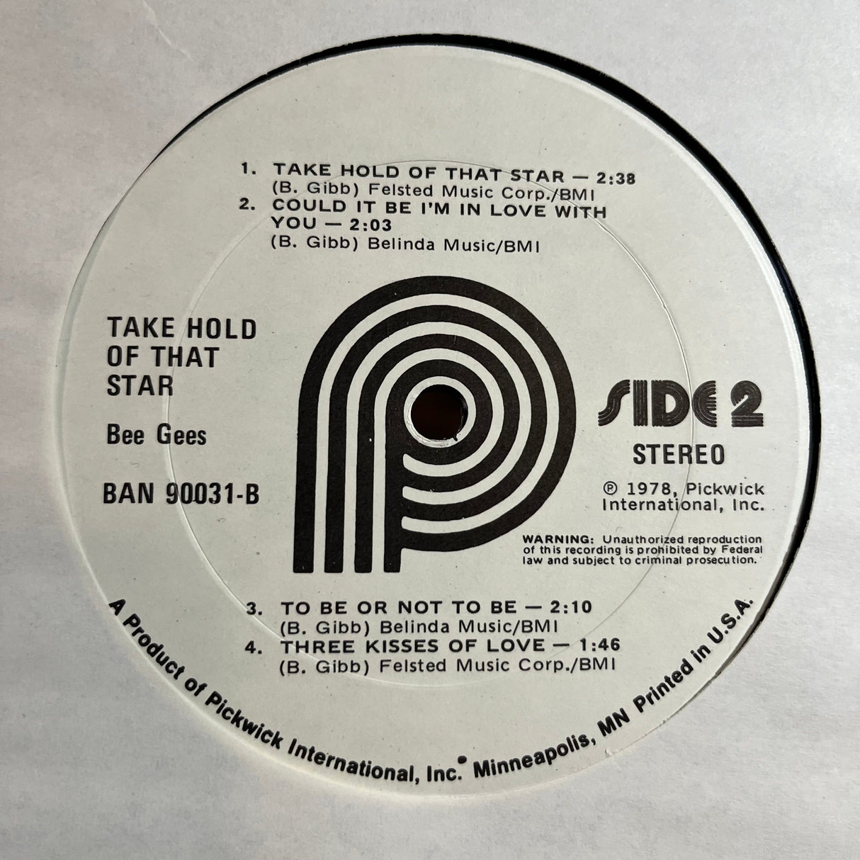 Take Hold Of That Star (VINYL) | Near Mint (NM) Very Good (VG)