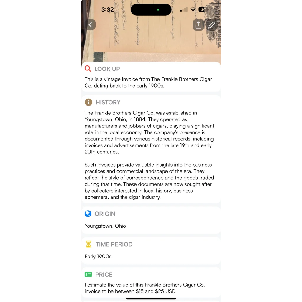 Discover an Antique 1910s Frankle Brothers Cigar Co. Invoice Treasure