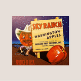 Discover Highland Fruit Growers' Vintage Sky Ranch Apple Label