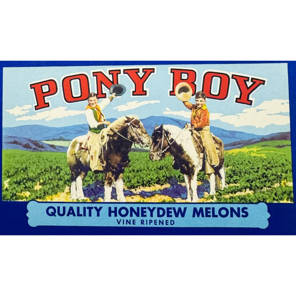 Discover Rose Valley's Vintage Honeydew Melon Crate Label