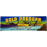 Discover Yuba City's Vintage 1950s Gold Dredger Crate Label