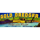 Discover Yuba City's Vintage 1950s Gold Dredger Crate Label
