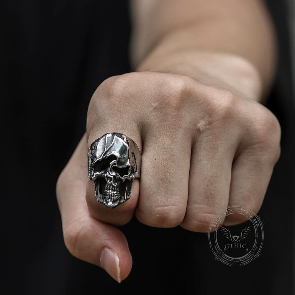 Distorted Soul Stainless Steel Skull Ring