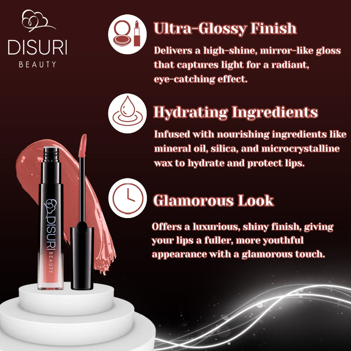 Brillo de labios DISURI Beauty Glossy Blast - Solía ​​amarlo