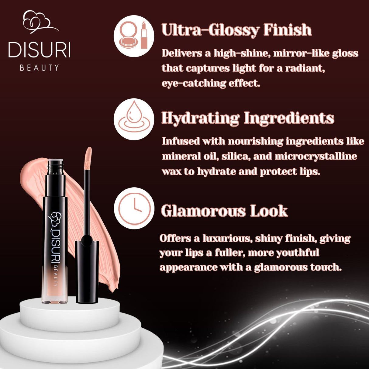 Brillo de labios DISURI Beauty Glossy Blast - Lola