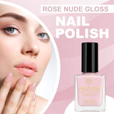 Esmalte de uñas vegano DISURI Beauty – Every Time I Close My Eyes (#EDCAC7 Brillo nude rosa, 15 ml)