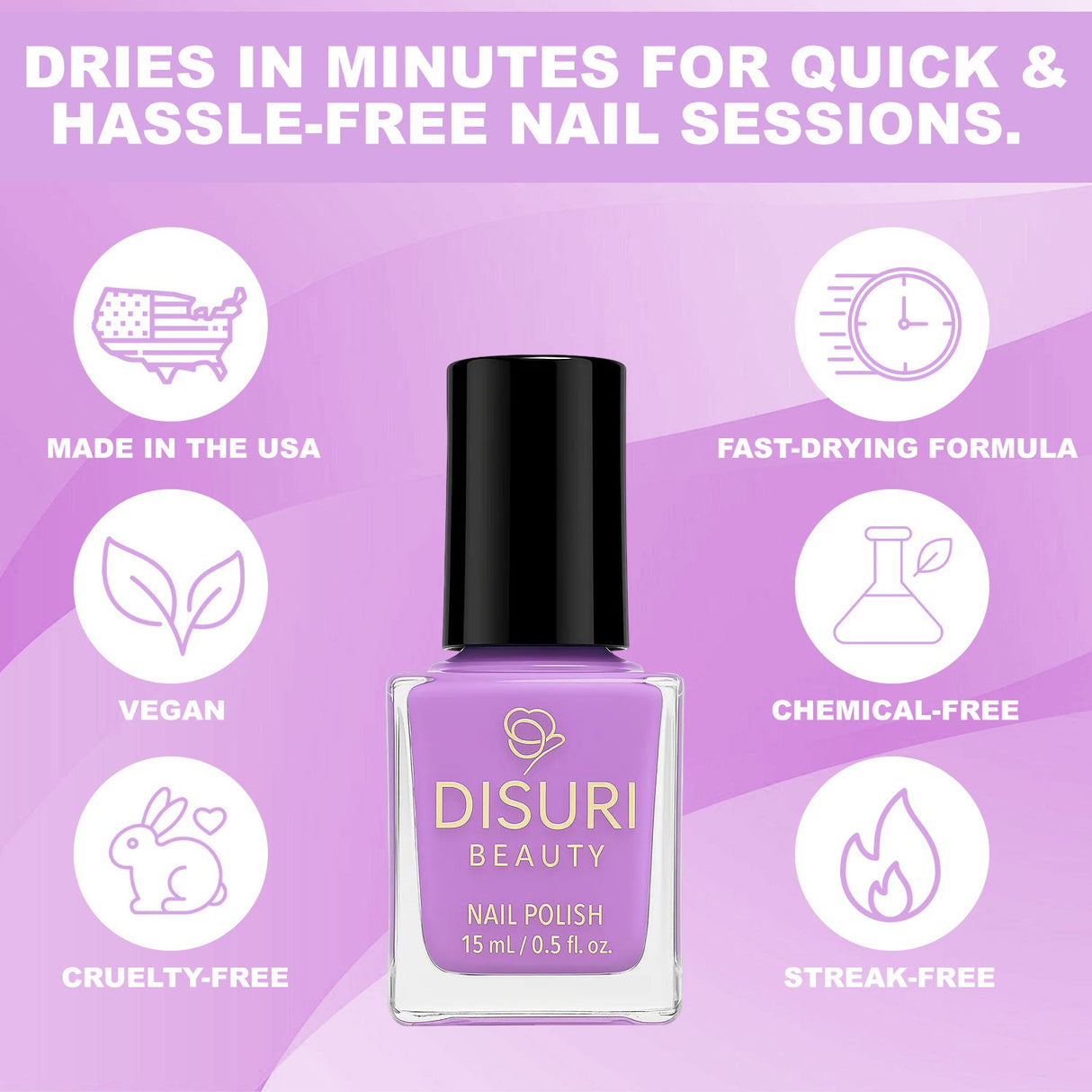 Suéter Jigga – Esmalte de uñas vegano lavanda pastel | Acabado en crema sin crueldad animal de DISURI Beauty