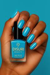 Esmalte de uñas vegano DISURI Beauty – La La Land (#5D9ED2 Azul cielo, 0.7 oz)