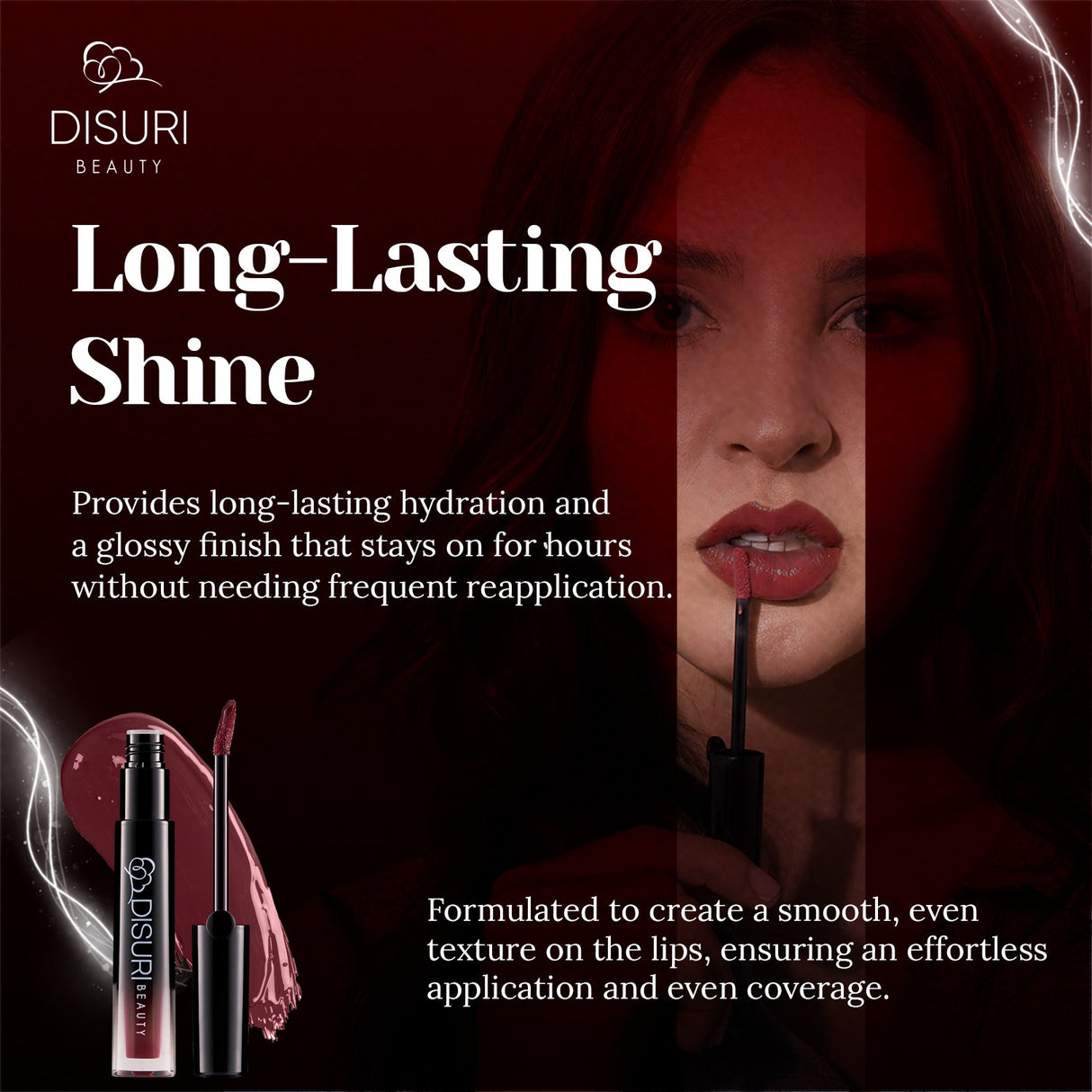 Brillo de labios DISURI Beauty Glossy Blast - Vino Pasión