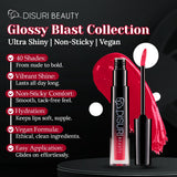 Brillo de labios DISURI Beauty Glossy Blast - Fuego rosa