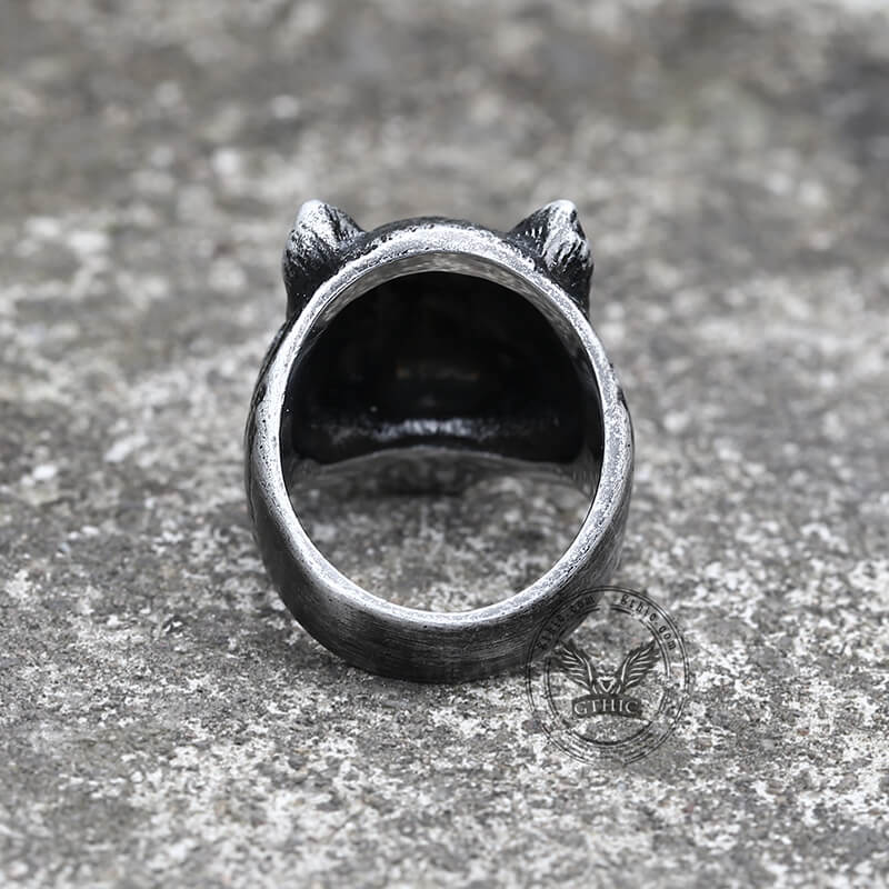 Domineering Tiger Head Stainless Steel Animal Ring