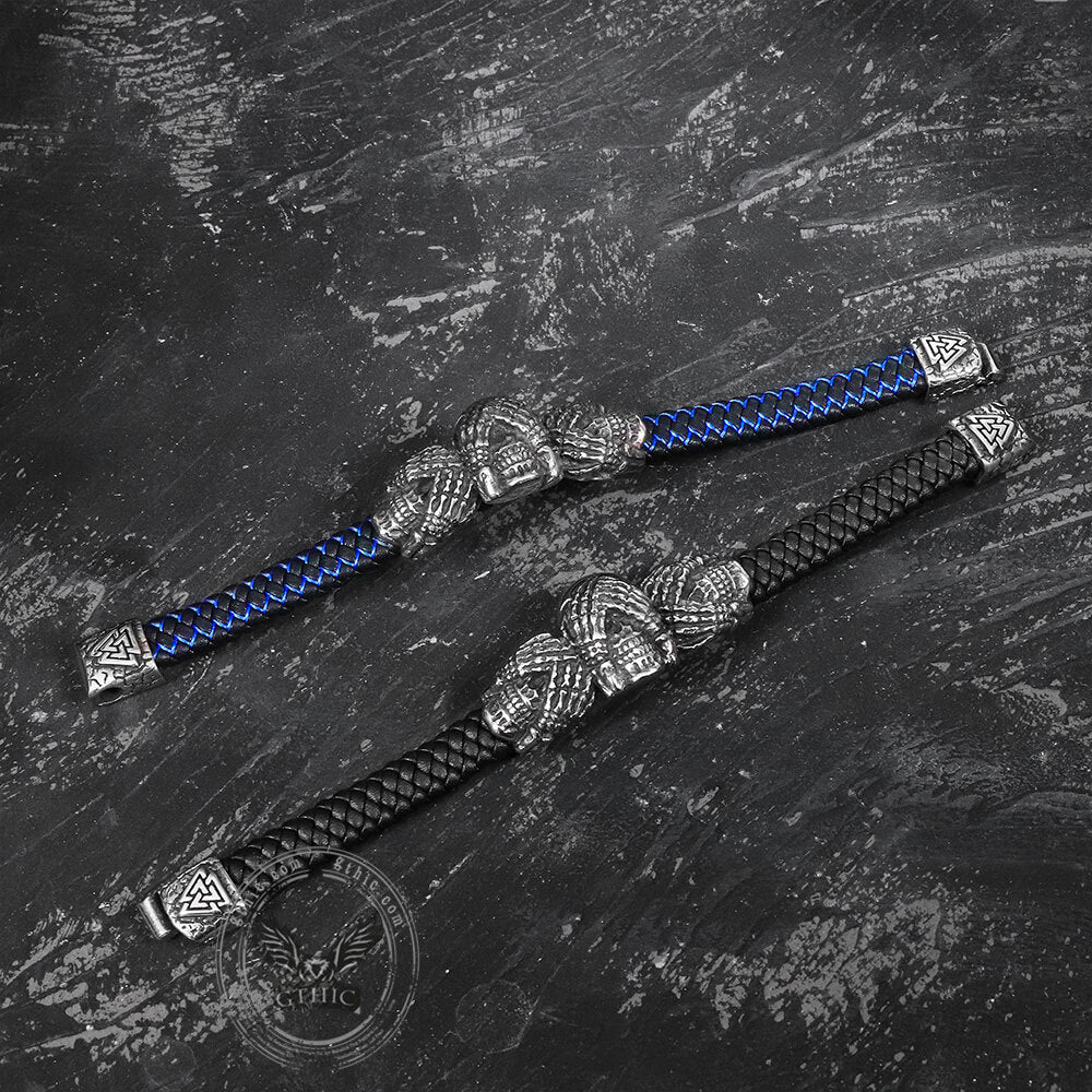 Don't Look Stainless Steel Skull Bracelet