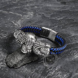 Don't Look Stainless Steel Skull Bracelet