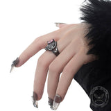 Double Hearts Alloy Open Ring