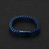Double Layer Braided Keel Stainless Steel Bracelet