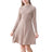 TATAKERI Girls Sweater Dresses Ribbed Mock Neck Long Sleeve Dresses for Girls Knit Fall Dress Little Girl Winter Dresses Pink - Lootquake