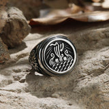 Dragon Ship Stainless Steel Viking Ring