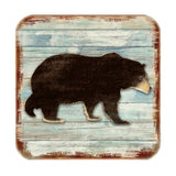 Bear Wooden Cork Coasters Gift Set of 4 by Nature Wonders - Nature Wildlife Decor  - 8198215-9C-S4