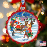 Happy Holidays to All Wreath Glass Ornament by G. DeBrekht - Christmas Décor - 759-044