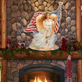 Ángel de la Libertad Americana, decoración navideña para puerta de D. Gelsinger - Decoración navideña americana - 8461021H-0107