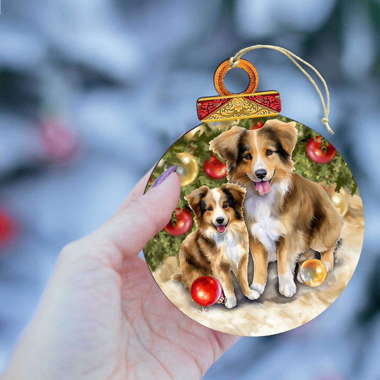 Dog Lover's Wooden Ornaments by G. Debrekht Pets Decor - 8611092