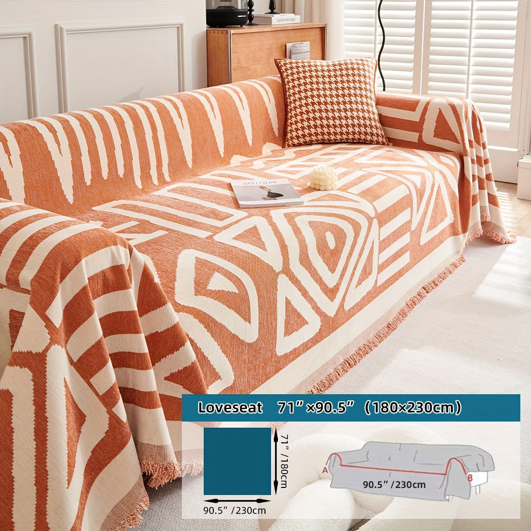 Funda de sofá estilo bohemio, antiarañazos para mascotas, antideslizante, para dormitorio, sala de estar, decoración del hogar, manta de sofá