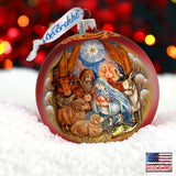 The Birth of the Bright Star Glass Ornament Limited Edition by G. DeBrekht - Nativity Holiday Decor - 73917