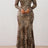 Ladies' Leopard Print One Neck Off Shoulder Slim Fit Bag With Wide Hips, Relaxed Flower Petal Skirt Hem, Date Party Party Dress - Lootquake