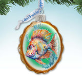 Coastal Decorations - Tropical Fish Keepsake Glass Ornaments by G. Debrekht - Christmas Decor - 777407