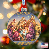 Nostalgic Family Nativity Glass Ornament Limited Edition by G. DeBrekht - Nativity Holiday Decor - 73881