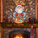 Gift Bag Santa Door Decor Door Decor by G. DeBrekht - Christmas Santa Snowman Decor - 8117901H