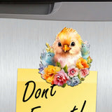 Spring Ducklings Decorative Wooden Magnets Set of 6 by G. Debrekht - Easter Decor - 8090055G-S6