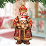 Adornos de madera con forma de osito de peluche de Papá Noel, de G. Debrekht - Decoración navideña de muñeco de nieve de Papá Noel - 8691415
