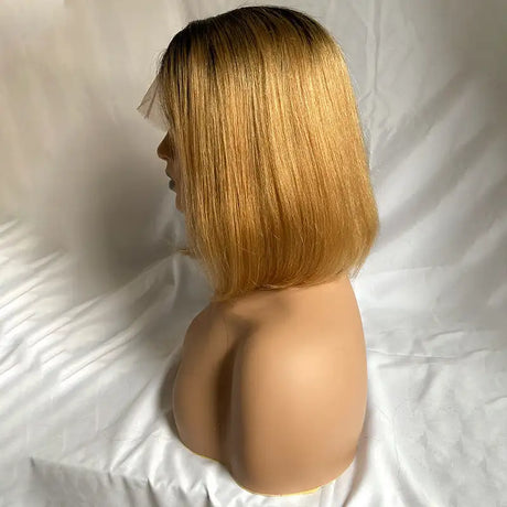 Color Bob Head Real Hair Headgear - Lootquake