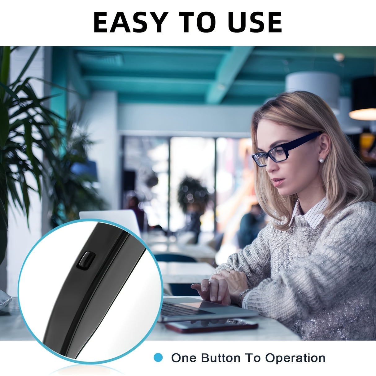 HD 1080P Smart Glasses Camera | Digital Video Recorder, 64GB Memory Card, Black ABS Frame, Rechargeable Battery, Eye Protection, HD Lens, Lightweight & Stylish Design, Sports Action Camera