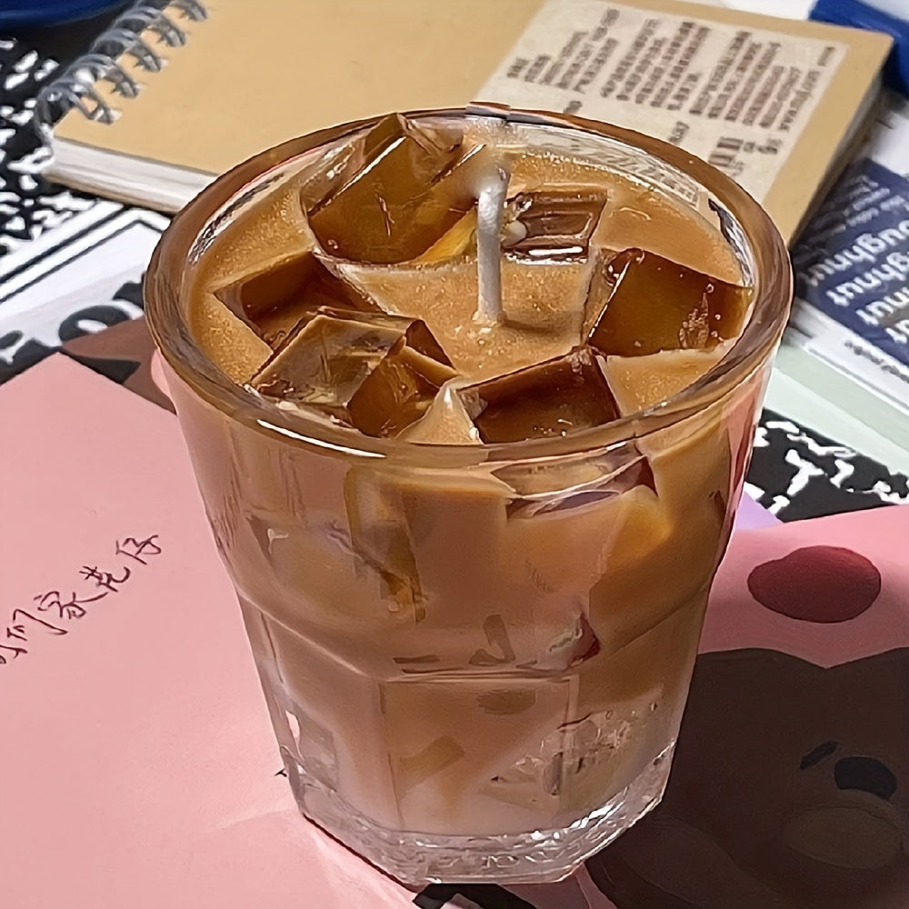 Bougie parfumée au café 300 g - Coffret cadeau créatif, style américain glacé, cadeau surprise des fêtes, emballage soigné, arôme puissant