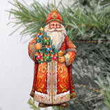 Santa's Tree of Joy Wooden Ornaments by G. Debrekht - Christmas Santa Snowman Decor - 8691418