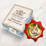 Tiger Safari Mercury Glass Ornament by G. DeBrekht - Wildlife Holiday Decor - 771032