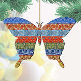 Quilted Butterfly Wooden Ornaments by G. DeBrekht - Easter Spring Decor - 8198718